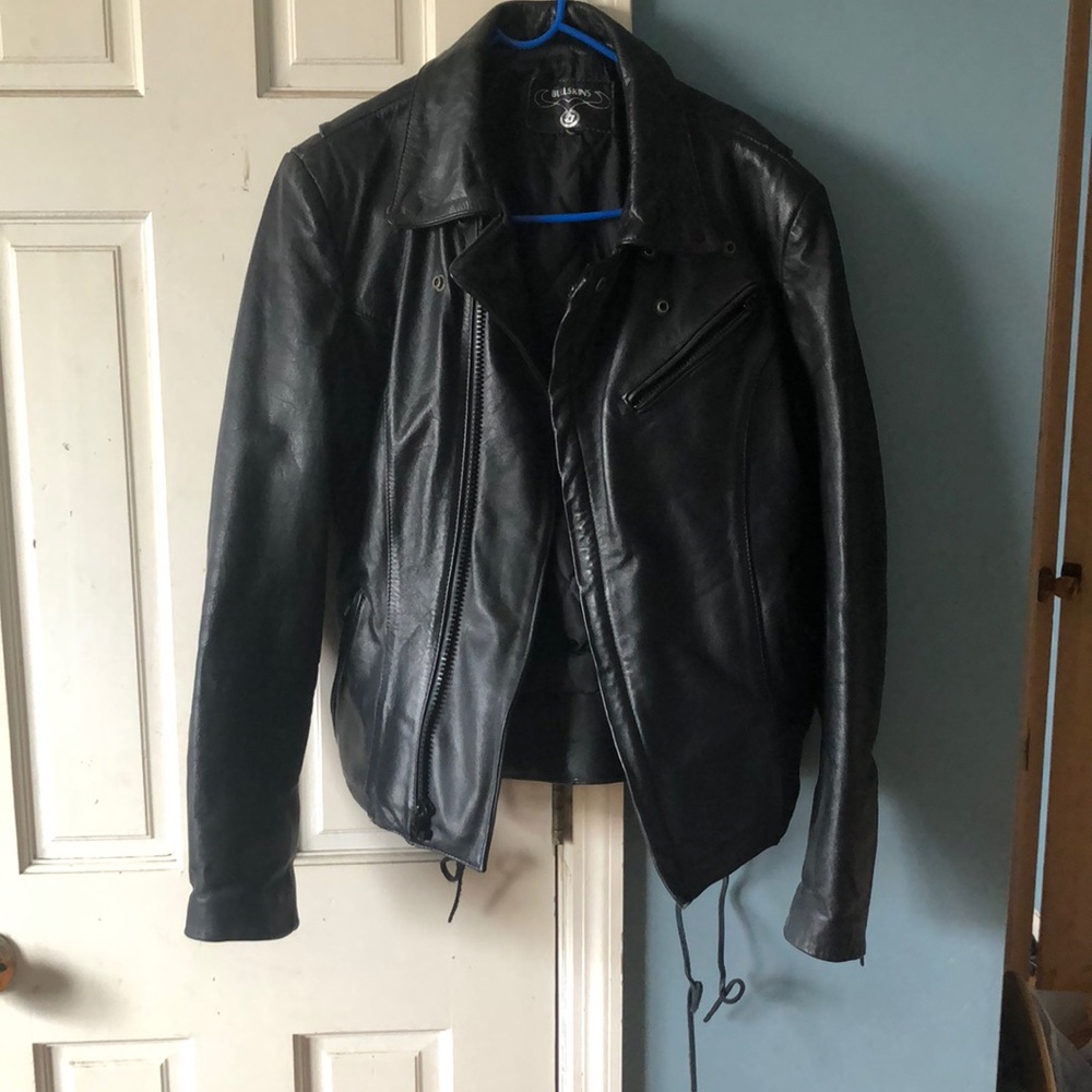 80’s men’s leather jacket custom chrome bullskins